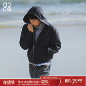 吕小虎ACTUP 夹克流行拉链外套 卫衣男生美式 春季 390g刺绣连帽开衫