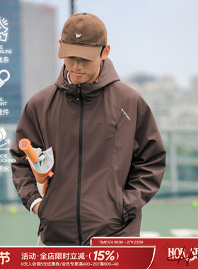 吕小虎ACTUP 春季山系户外防泼水冲锋衣男士骑行连帽夹克登山外套