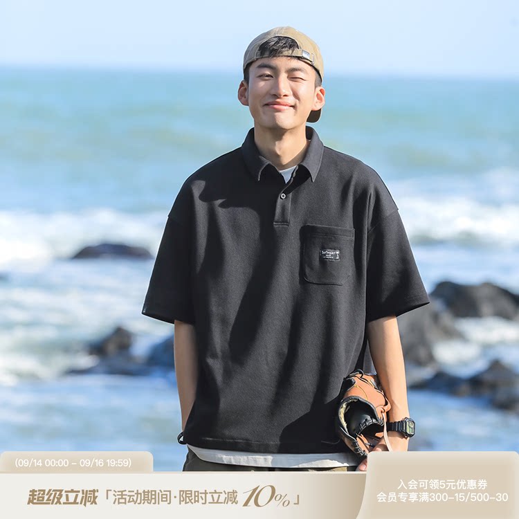 吕小虎假两件日常休闲短袖polo衫图片