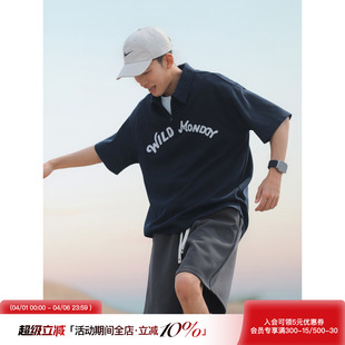 吕小虎ACTUP POLO衫 男夏季 青少年下摆开衩运动翻领上衣 肌理感短袖