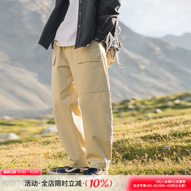 吕小虎男套装隐藏贴袋工装休闲裤