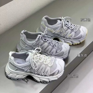 百搭透气网面跑步鞋 2616 女厚底增高休闲运动鞋 老爹鞋 春夏新款
