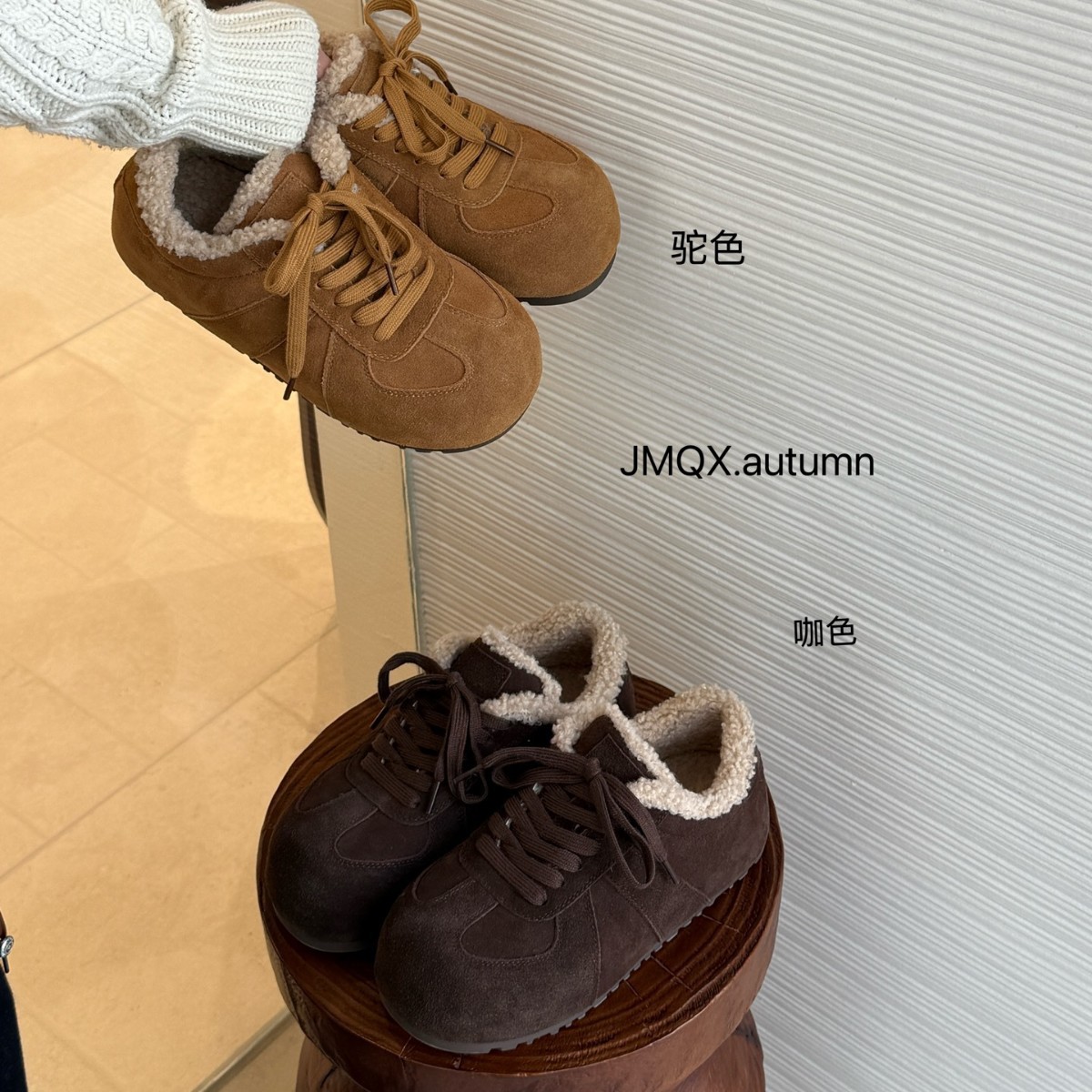 秋冬羊羔毛勃肯鞋冬季新款内增高厚底加绒加厚磨毛口休闲女鞋