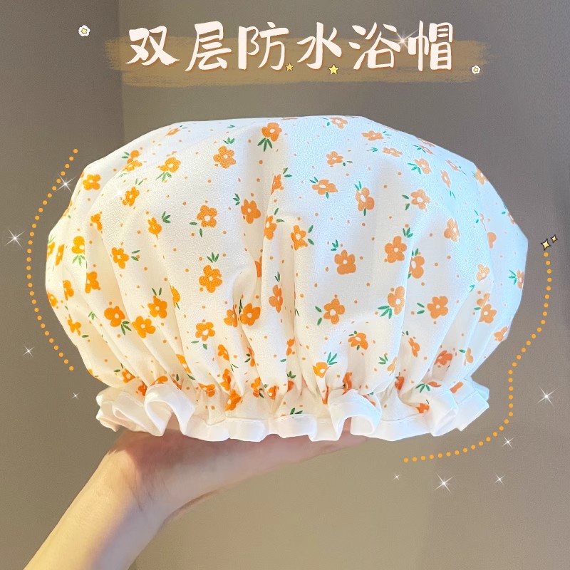 双层浴帽女防水洗澡沐浴发帽