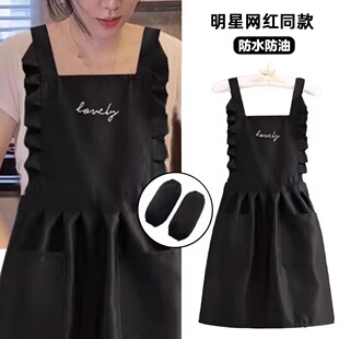围裙厨房家用2025新款 韩式 网红防油防水女做饭高级感年轻颜值姜妍