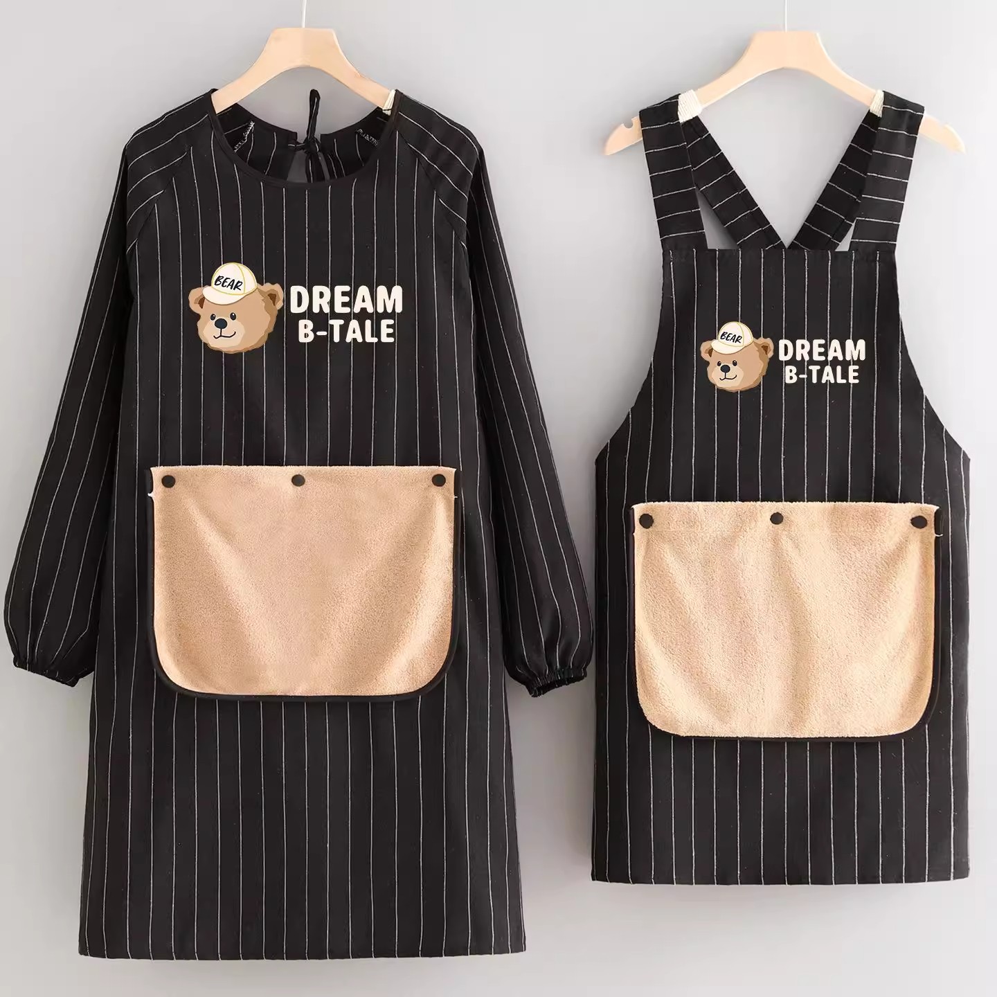 厨房罩衣家用做饭长袖围裙女冬季