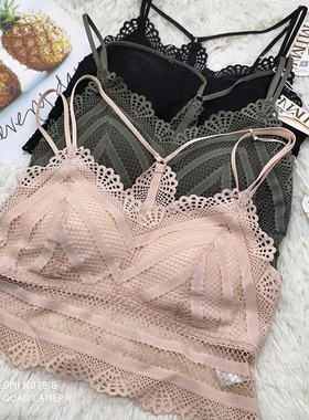 美佳美侬M83914 83913无钢圈内衣女蕾丝背心式美背夏季透气文胸
