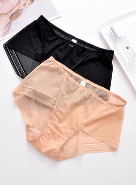 美迪佳美佳美侬84909内裤女无痕中腰网纱提臀性感透视速干薄包臀