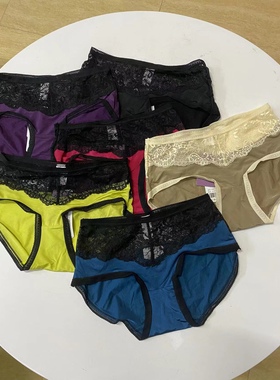 三条包邮丽维新品超细纤维面料14367！丝滑舒服底档纯棉蕾丝腰口