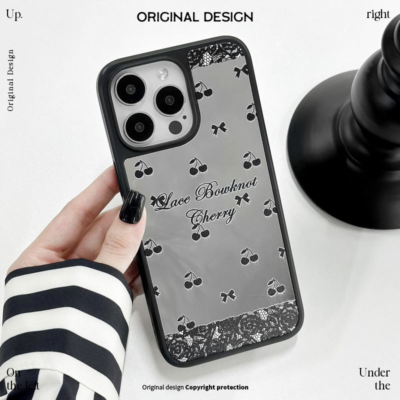 苹果16promax手机壳14适用iPhone15plus华为磁吸镜面碳纤小