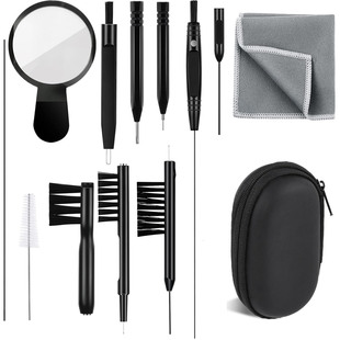 人工耳蜗助听器专用13pc多功能助听器配件屏幕电脑键盘清洁工具蓝牙耳机刷缝隙清理刷钟表首饰清理