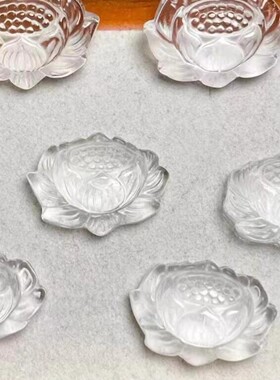 白水晶立体莲花毛衣链流苏手牌吊坠手工项链DIY饰品配件材料