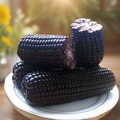 新黑玉米甜糯黑玉米150克黑玉米段山西忻州特产真空糯苞米棒