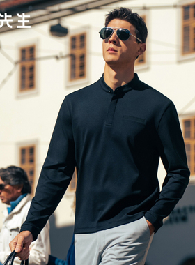 MrBu布先生商务纯色立领长袖男2025秋冬款隐藏式门襟上衣BT10292