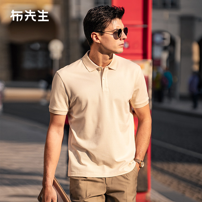 布先生夏短袖翻领POLO衫男士图片