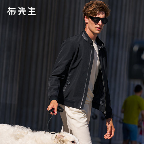 MrBu布先生轻奢纽扣立领夹克男2025秋冬款牛津布防污外套PT16789