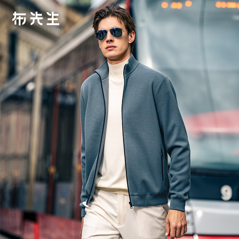 MrBu布先生侧边口袋男士羊毛外套