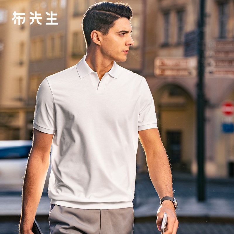 布先生海鸥领凉感透气polo衫图片