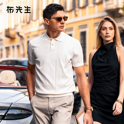 MrBu布先生翻领简约针织T