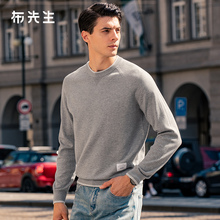 MrBu布先生三角形提花圆领纯棉针织秋冬简约插肩袖长袖男BT12306