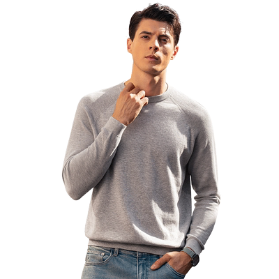 MrBu布先生时尚插肩袖纯棉针织衫