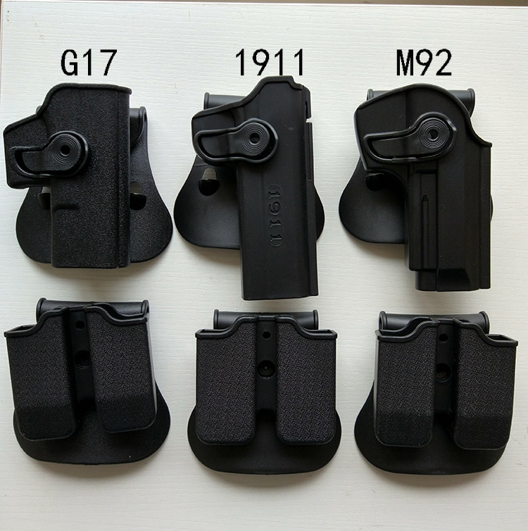 GLOCK战术快拨手枪套1911M92G17枪套带弹夹套玩具枪格洛克快拔套 玩具/童车/益智/积木/模型 其他玩具枪 原图主图