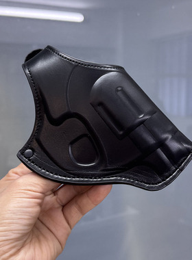 模立方M36左轮皮质保护套牛皮腰挂道具点38模型枪套史密斯快拔套