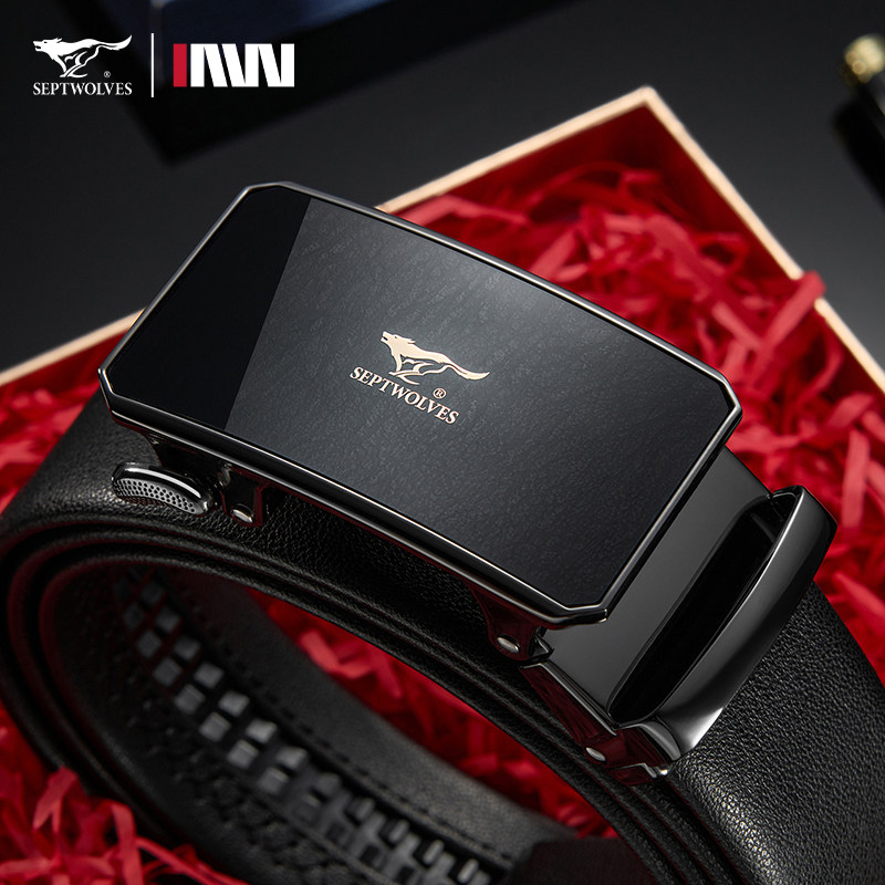 七匹狼男士皮带2026新款自动扣真皮裤腰带男款送爸爸男友生日礼物