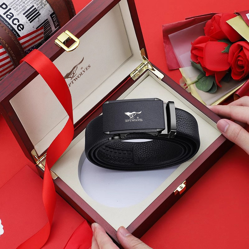 七匹狼皮带男款真皮2026新款牛皮腰带男士商务裤腰带官方正品高级