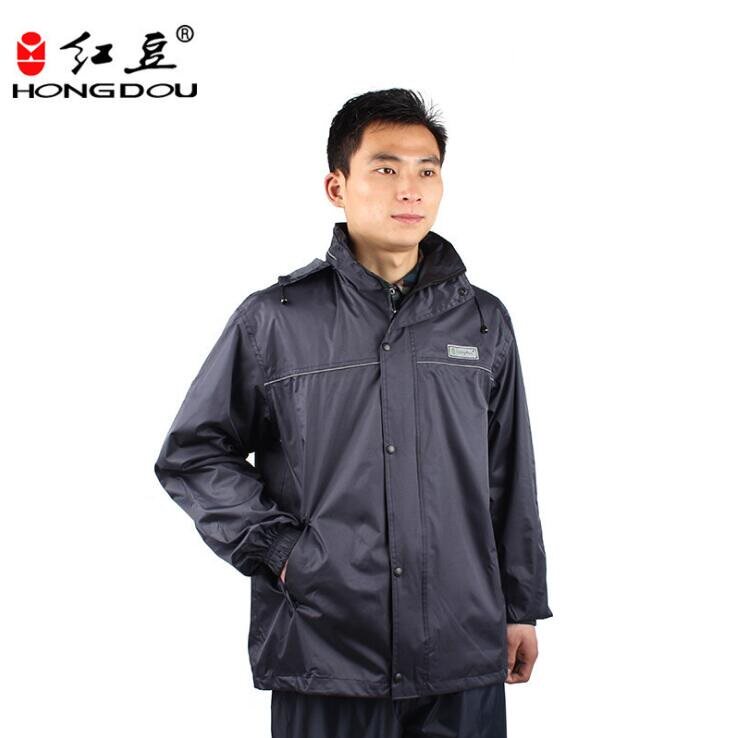 红豆雨衣摩托车徒步自行车雨衣雨裤分体成人反光面料加厚骑行套装