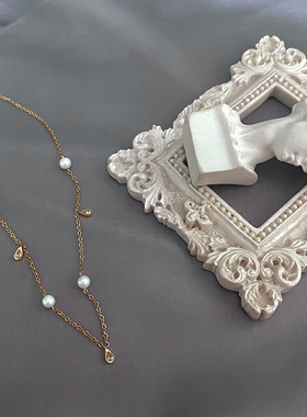 天然珍珠钛钢项链