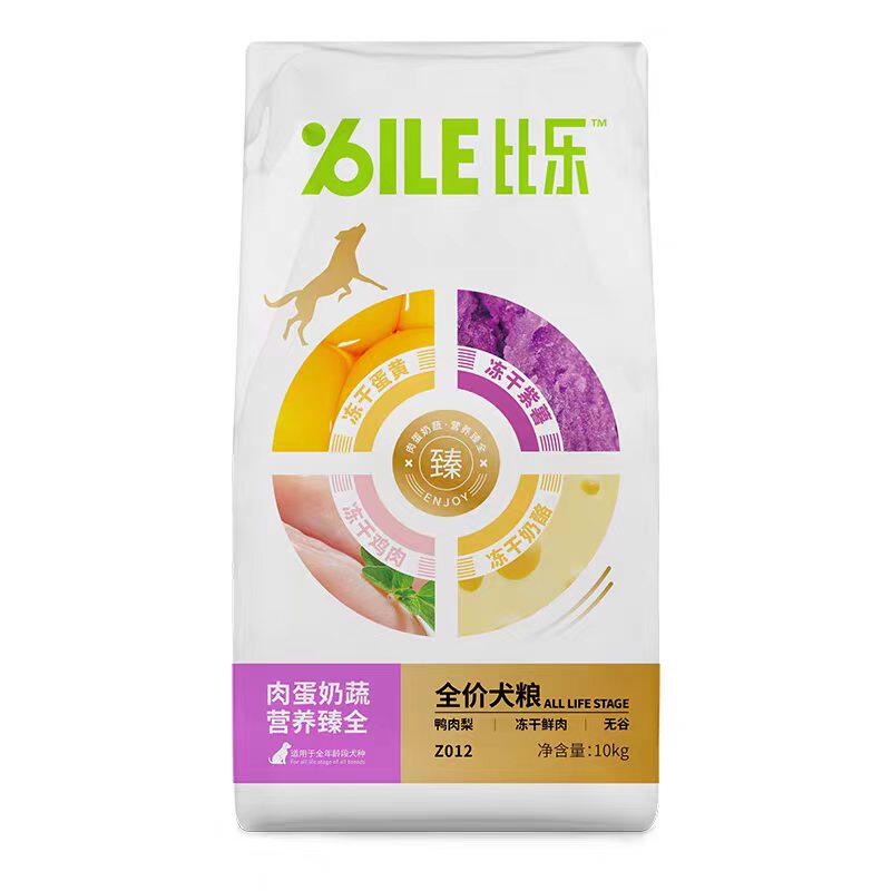比乐臻六拼冻干鸭肉梨狗粮10kg