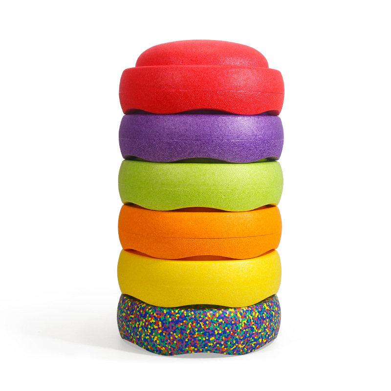 彩虹过河石感统训练儿童器材运动体能家用室内教具早教平衡感触板