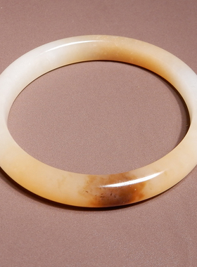 方言和田玉新疆且末料糖白玉手镯