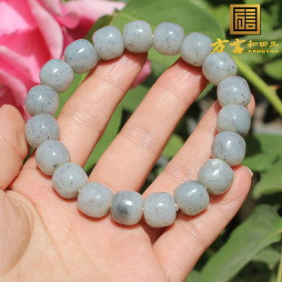 仅198元巨漏新疆油润细腻点墨青花籽料12mm老型珠气质小众手链A6