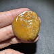 大动作方言和田玉罕见推荐 蒸栗黄玉老熟温润籽料独籽佛公吊坠S