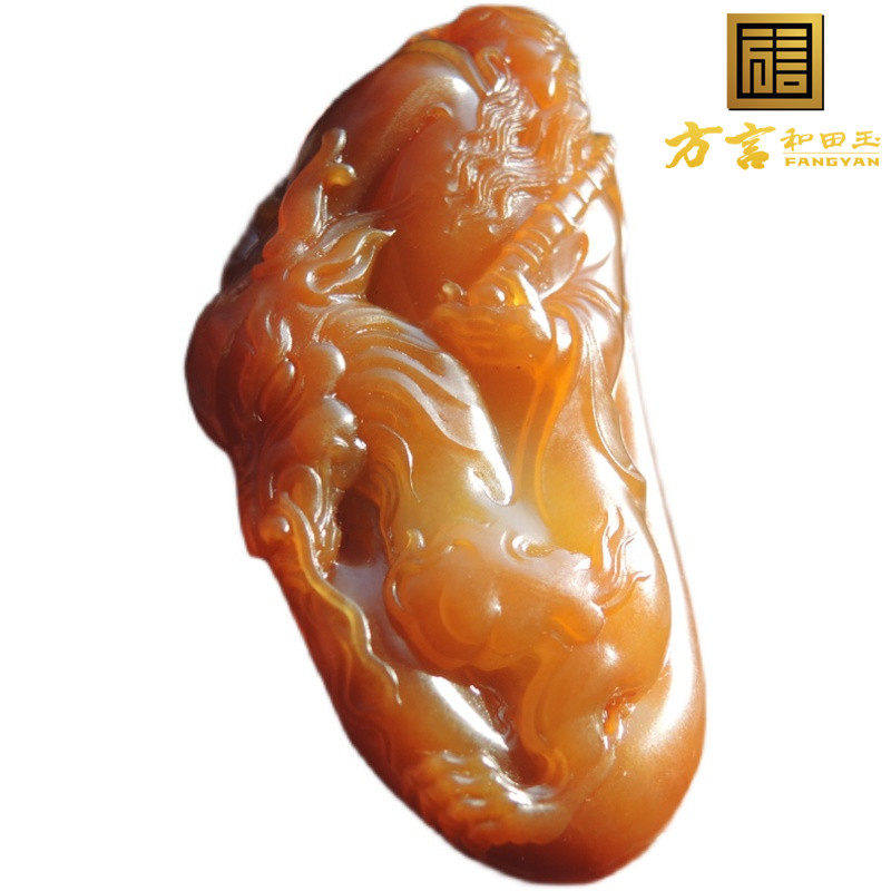 镇店之宝珍藏级大师亲工珍品无结构金包银独颗籽料姜子牙手把件R