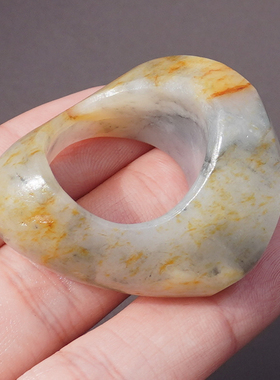 方言和田玉新疆黄沁皮白玉青花籽