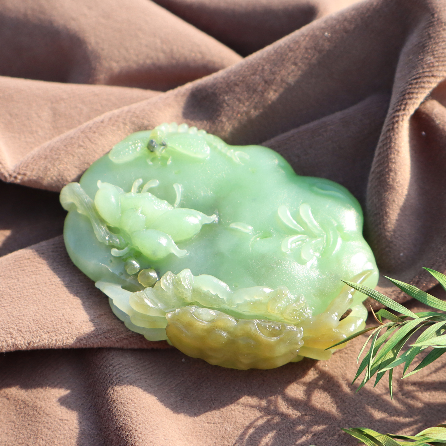 俄罗斯碧玉果绿色喜事连连吊坠