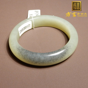 亏本价2300元回馈方言和田玉新疆白玉青花籽料内径50.5mm手镯子A6