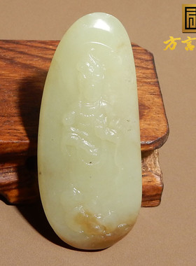 方言男和田玉黄口带糖吊坠