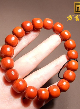 云南保山南红玛瑙12mm老型珠手链