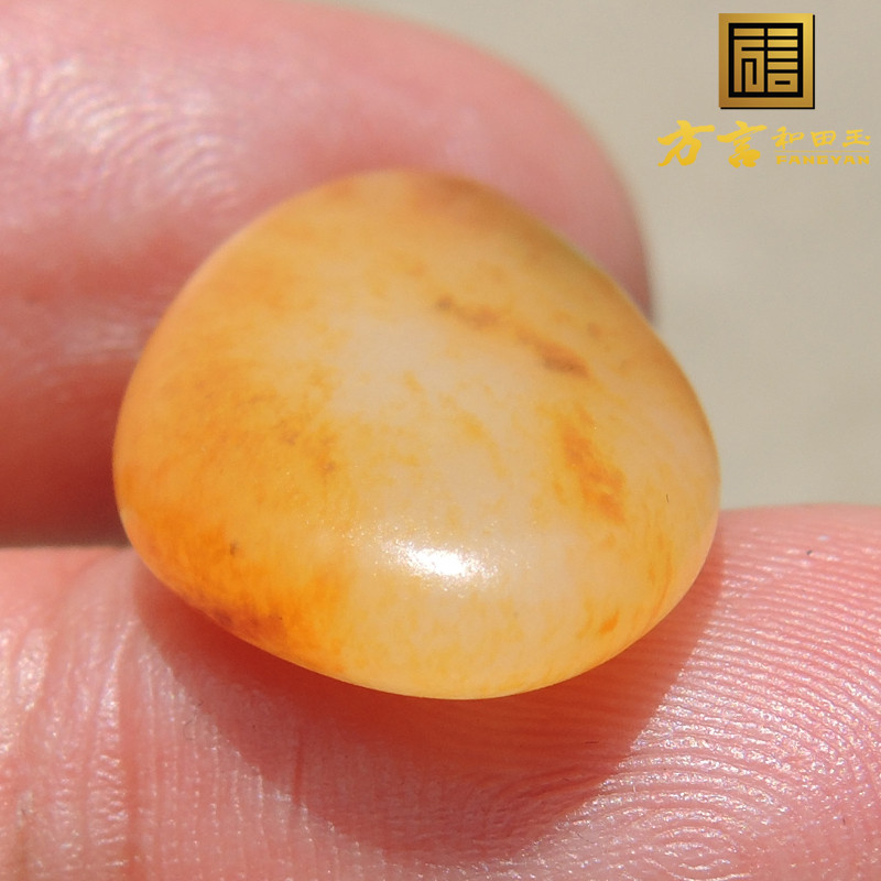 方言难得一见老熟鸡油黄皮珍稀俏皮名品羊脂玉芯金包银籽料原石F