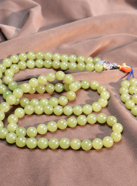 新疆黄口料8mm108圆珠豪华手串