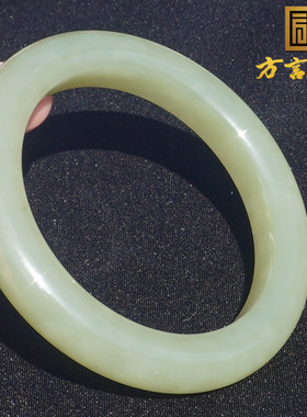 和田玉且末老坑高脂青黄口料手镯