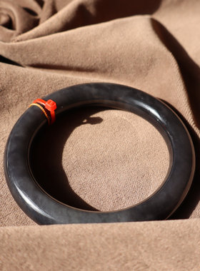 青海老坑料帝王紫卡59mm圆条手镯