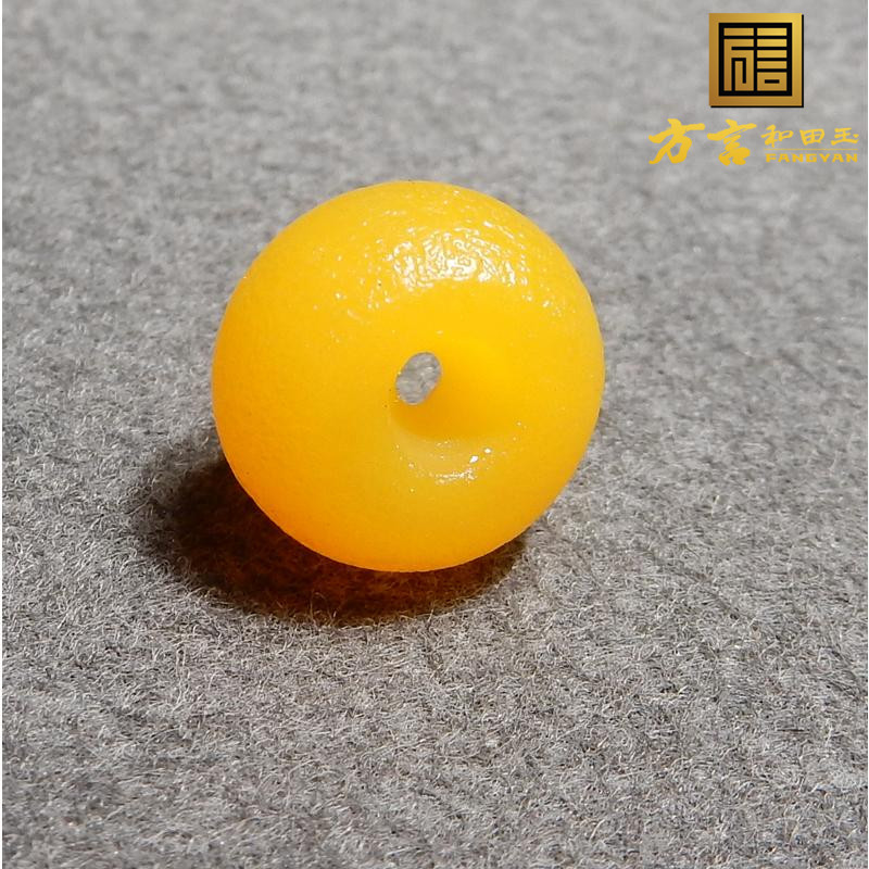 方言鸡油黄算盘珠老玛瑙DIY配饰