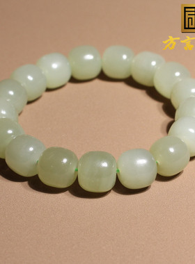 青海老坑料冰晴水底老型珠手串