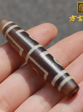 方言四眼天珠玛瑙岁月包浆