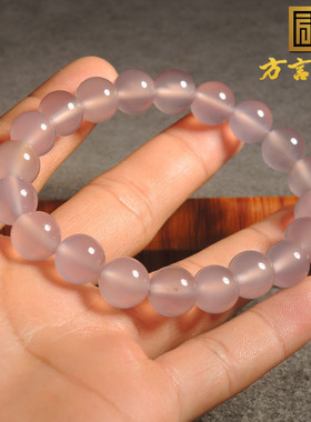 稀缺方言精品和田玉佩戴级推荐特惠细腻玛瑙粉色卡10mm手串手链R2